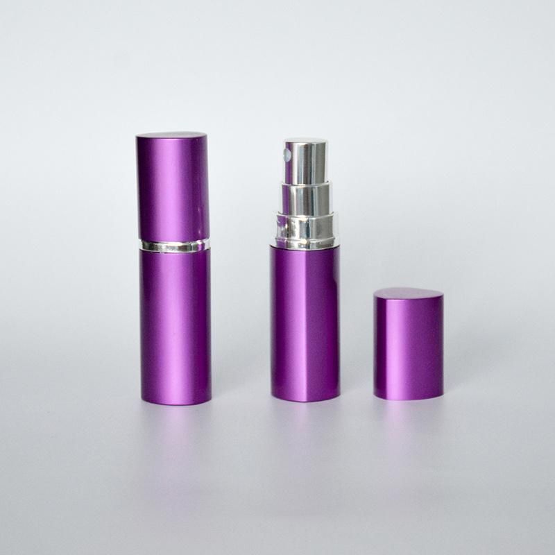 Aluminum Perfume Atomizer with Inner Glass Bottle Mini Pen Spray Bottle Portable Perfume Atomizer Square/Round Refillable Perfume Bottle