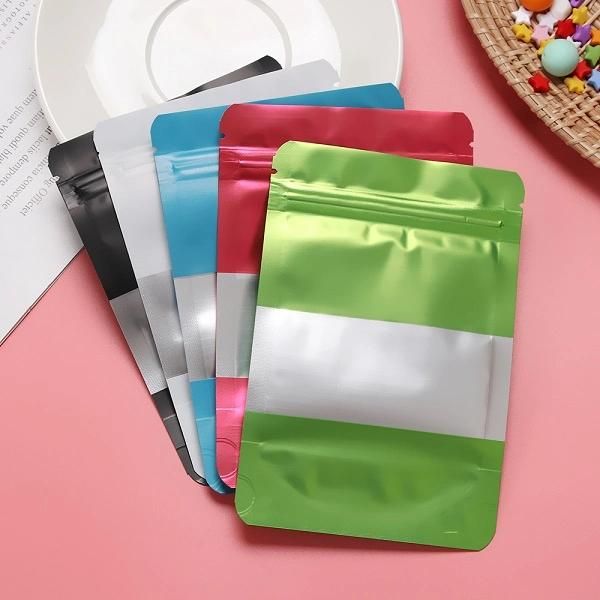 Custom Printing Self-Supporting Packaging Bag Color Aluminum Foil Zipper Food Nut Matte Display Window Packaging Sealed Bag