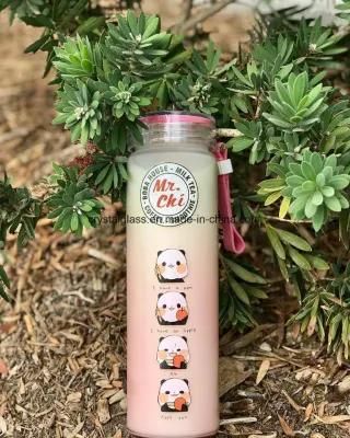 16oz 18oz Matte Drinking Water Glass Bottle with Wide Mouth