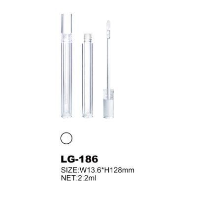Cylinder Brown Clear Lipgloss Tube Wholesale Lipgloss Container with Applicator