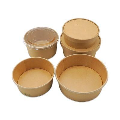 All Sizes Camping Use Paper Bowls with Lids Contain Various Food