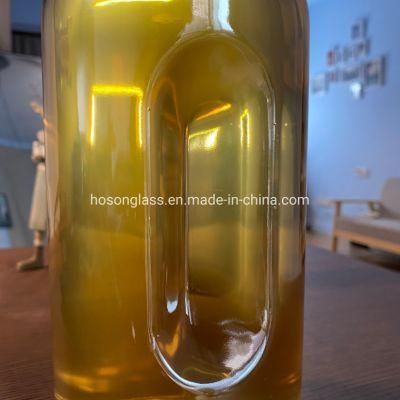 Hoson China Supply High temperature Decaling 1500ml 1750 Ml 3000ml Glass Bottle Vodka Whiskey Rum 150cl 175cl 3L