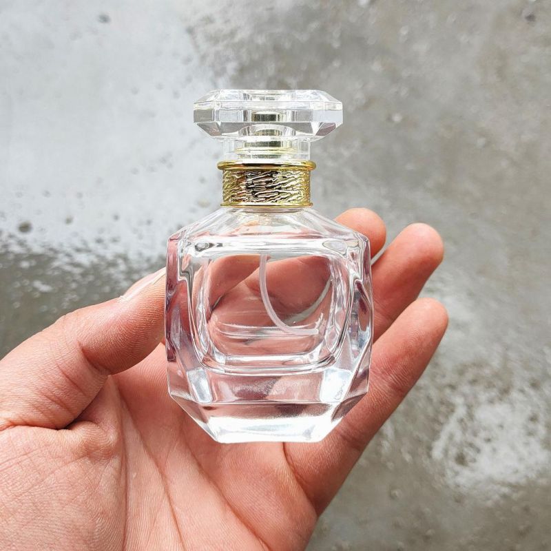Crimp Neck Luxury Spray Bottle 50ml Clear Color 50ml Spray Perfume Bottle