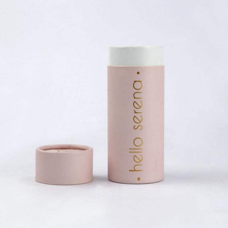 Custom 123*47mm Lovely Pink Color Tube Box