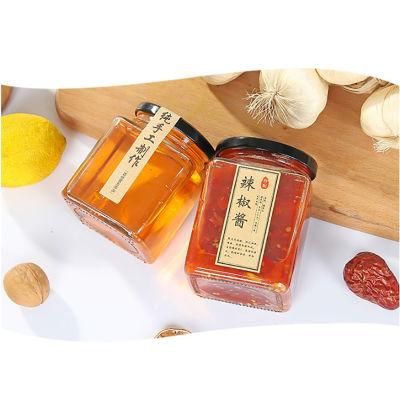 280ml Pickle Canning Square Glass Jars with Lug Cap