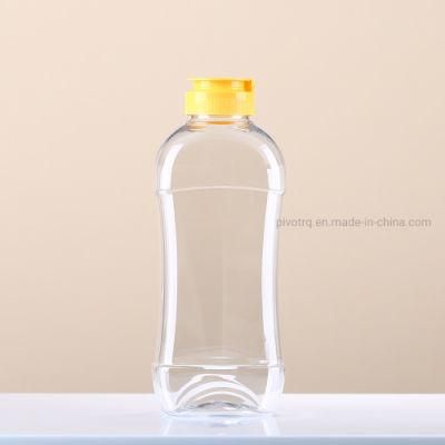 500ml Pet Plastic Ketchup Bottles Sauce Bottle with Silicone Valve Cap