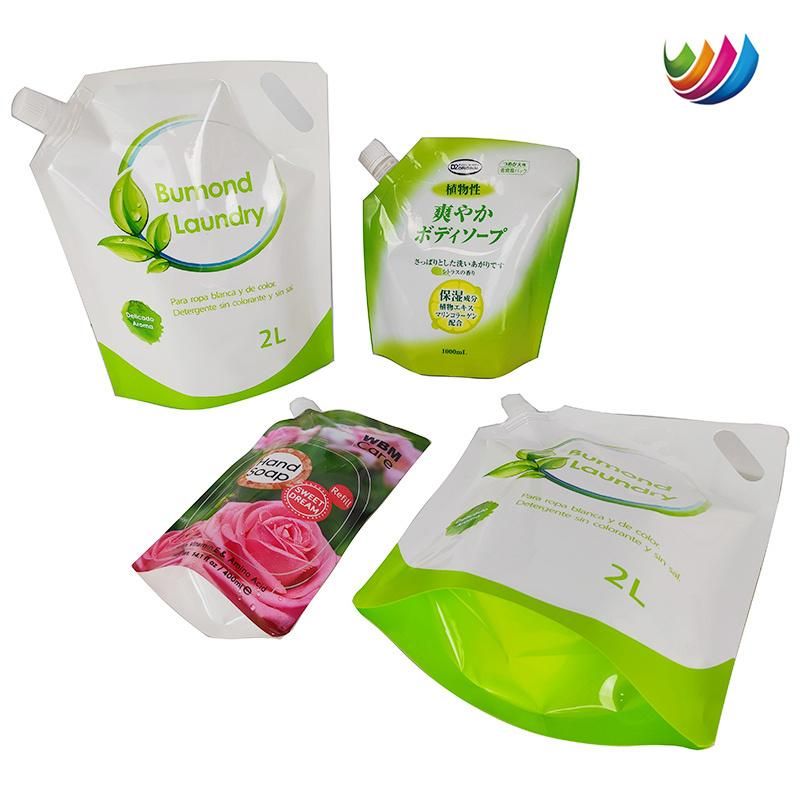 Custom Size Washing Liquid Laundry Detergent Stand up Spout Pouch