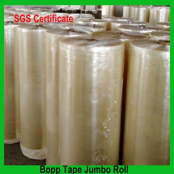 Super Clear Low Noise Jumbo Roll Transparent Color Printing BOPP OPP Self Adhesive Packing Tape Carton Sealing Tape for Packaging