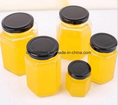 500ml 550ml Empty Coconut Oil Metal Lid Custom Made Food Packing Glass Jars for Pickle Jam Herbs