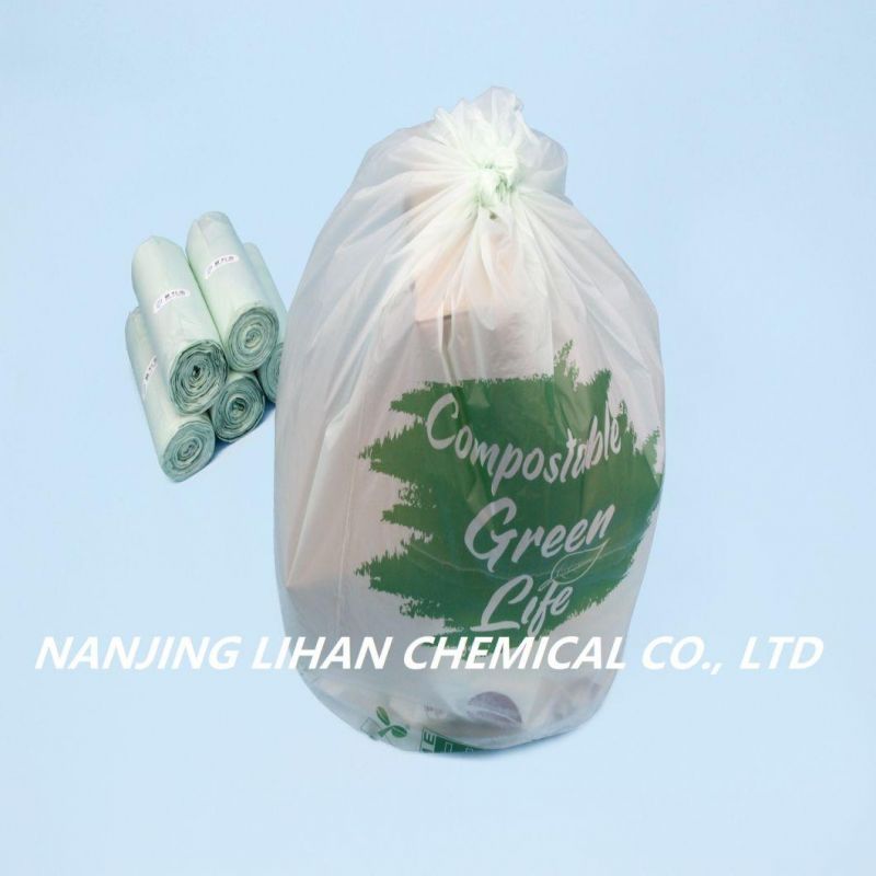 Custom Print Logo Cornstarch Plastic Shopping Carry Bag Eco Supermarket Plastic Handbag Bioplastic T-Shirt Bag