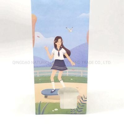 Disposable Kraft Paper Toast Bread Packaging Bag Take Away Bag with Clear Window