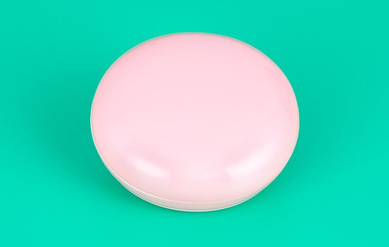 New Design Elegant Cute Pink Round Empty Plastic Case Air Cushion Powder Case for Makeup Case