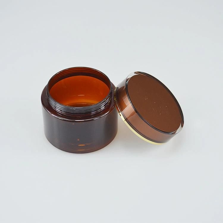 Vitamin Capsule Bottle Amber Capsule Container 290 Ml Wide Mouthed Plastic Bottle for Packaging