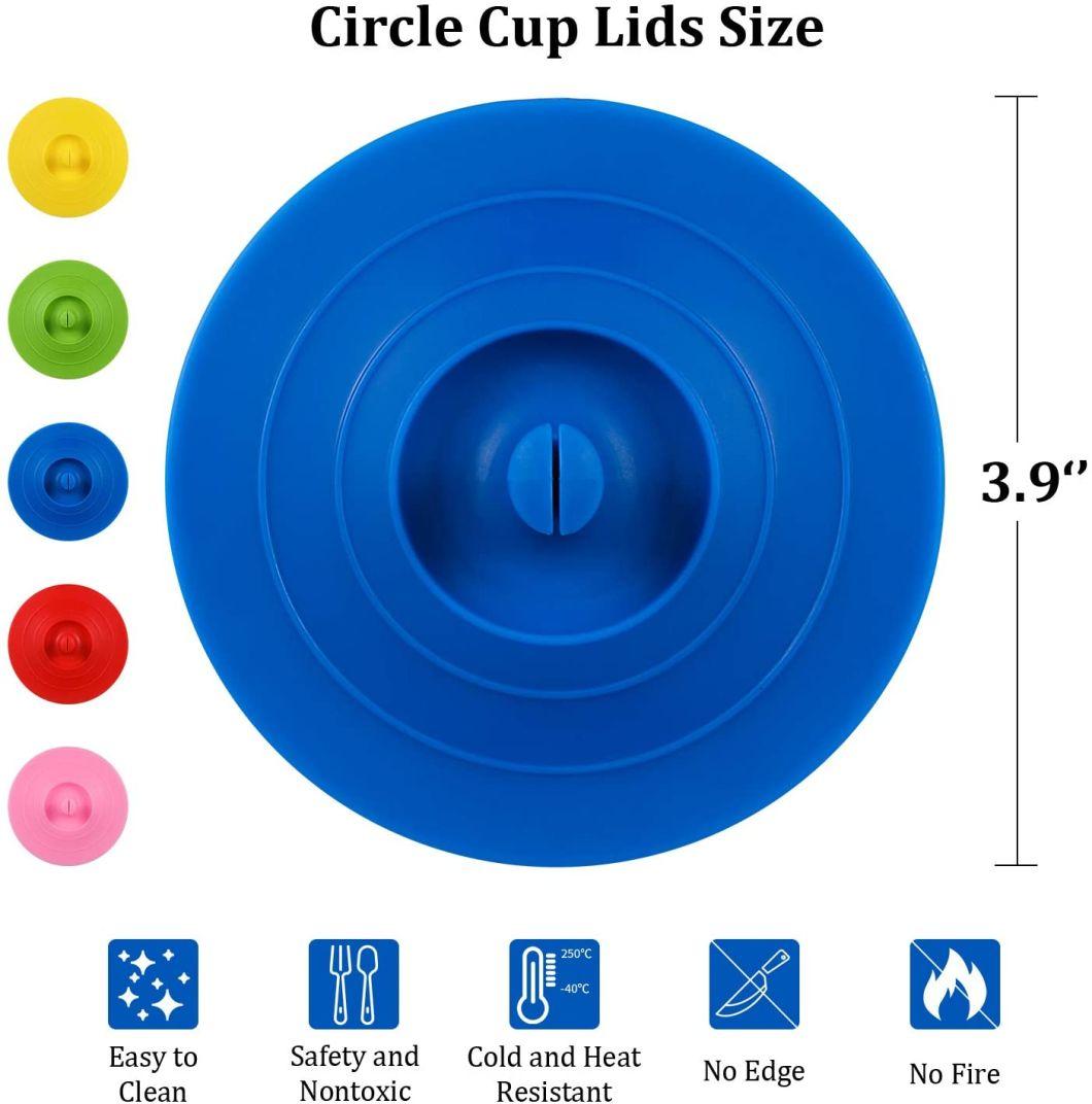 Silicone Cup Lids Circle Cup Cover Anti-Dust Airtight Seal Mug Cover