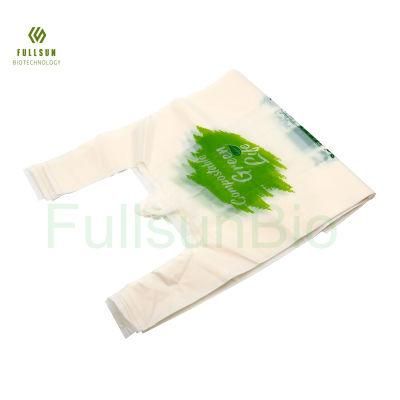 Corn Starch PLA Pbat Compostable Drawstring Garbage Trash Pet Waste Food Printing T-Shirt Vest Biodegradable Plastic Shopping Bags