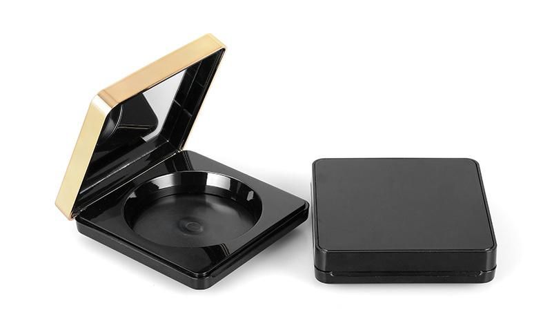 Quality Custom Black Square Compact Powder Empty Package Cosmetic Case