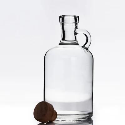 China Wholesale 1L Big Volume Glass Bottle Clear California Wine Bottle with Cork Sealing Jug Bottle