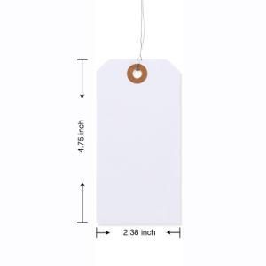 Paper Shipping Tag Reinforced Hole with Wire
