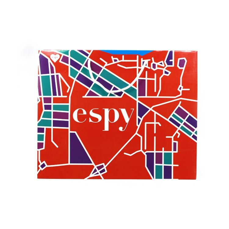Custom Red Color Design Vivid Portabe Paper Bags