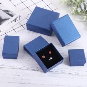 Blue Lenny Pattern Jewelry Packaging Box Wholesale Jewelry Packaging Box Ring Earrings Paper Box