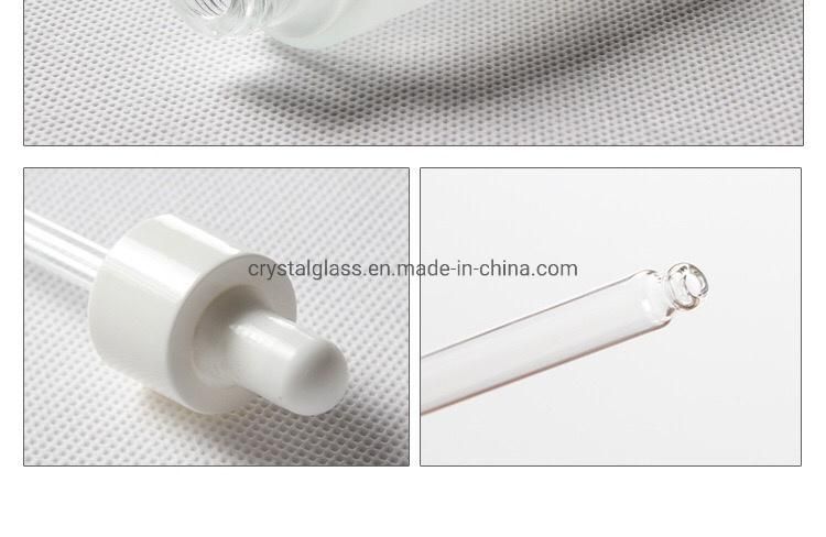 30ml White Color Lotion Oil Bottle with White Dropper