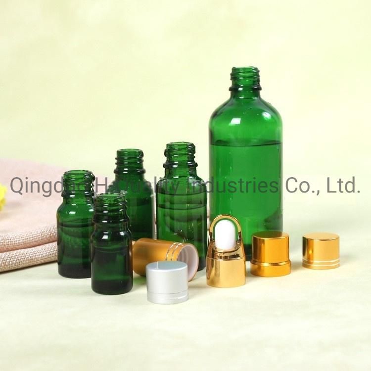 5ml-100mlessential Oil Green Glass Bottles with Screw Caps