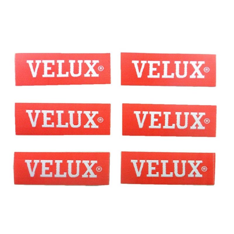 Clothing Emblems Custom Woven Clothing Tag Label Polyester Custom Garment Clothes Labels Tags Fold Woven Size Garment Label Shirt Tags for Clothing