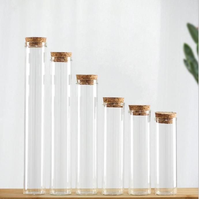 27 Oz Clear Glass Round Vial with Cork Closure Included