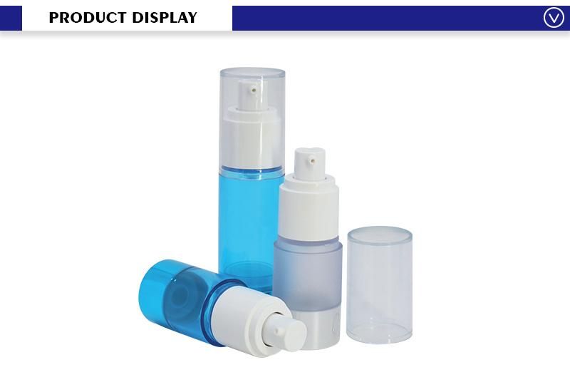 Best-Selling Blue Transparent 15ml 30ml Cosmetic Packaging Airless Bottle