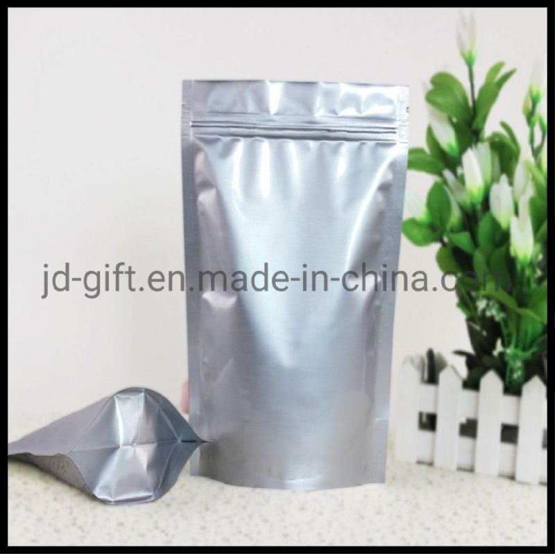Aluminium Foil Stand up Food Packaging Bag with Sealed Zipper for Tea Feed Dog Snack