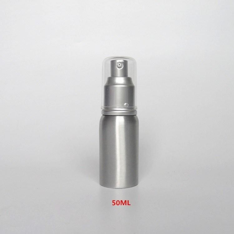 High Quality 250ml Silver Aluminum Shampoo Bottle, Aluminum Pump Bottle for Cosmetic Packaging
