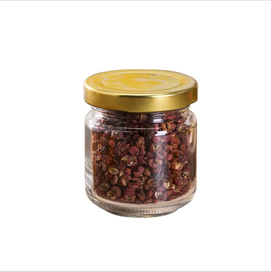 Wholesale 25ml-100ml Round Shape Glass Jar for Honey Jam Jelly with Metal Lid