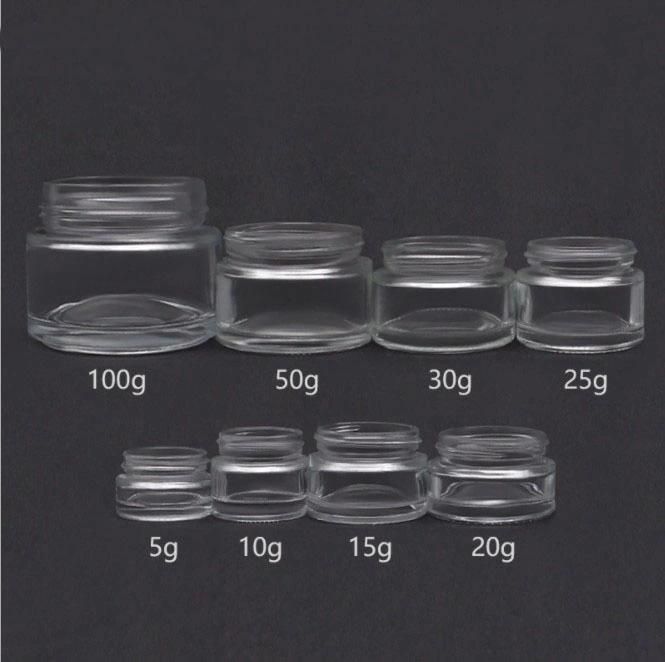 20g 30g 50g Skin Care Luxury Crystal Glass Cosmetic Bottle Empty Cream Packaging Bottle with Lids