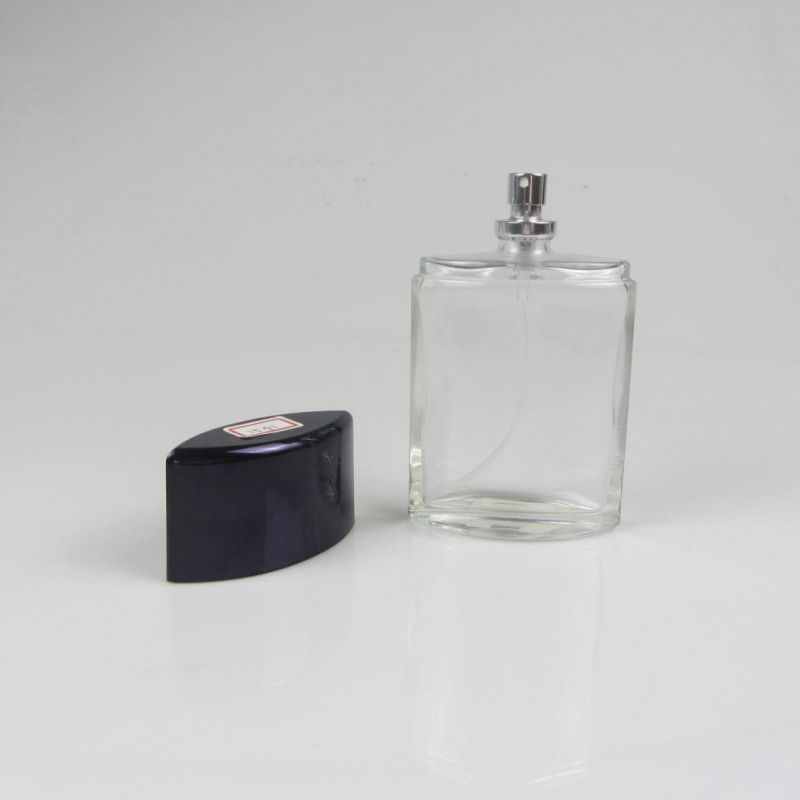 Clear Square Spray Unique Shapes 100ml Glass Refillable Perfume Bottle