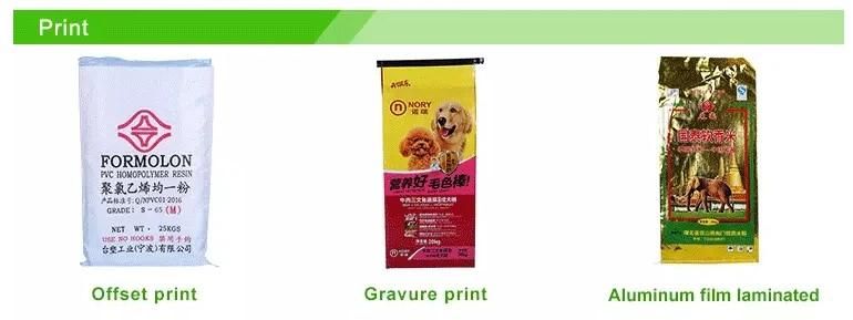 Color Printed BOPP PP Woven Packaging Bags for Animal Feed, Fertilizer, Seed, Corn