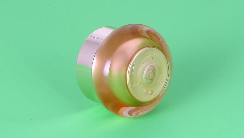 5g 10g Luxury Design Empty Plastic Jar for Lip Balm Cosmetic Packaging with Gold Cap