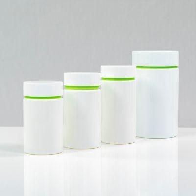 Cylinder Common Size Pet Colorful Double Cap Medicine Container 300ml