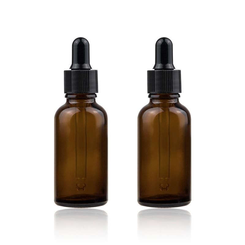 Factory Wholesale Cosmetic Dropper Glass Bottle Amber Bottle Essential Oil Bottle
