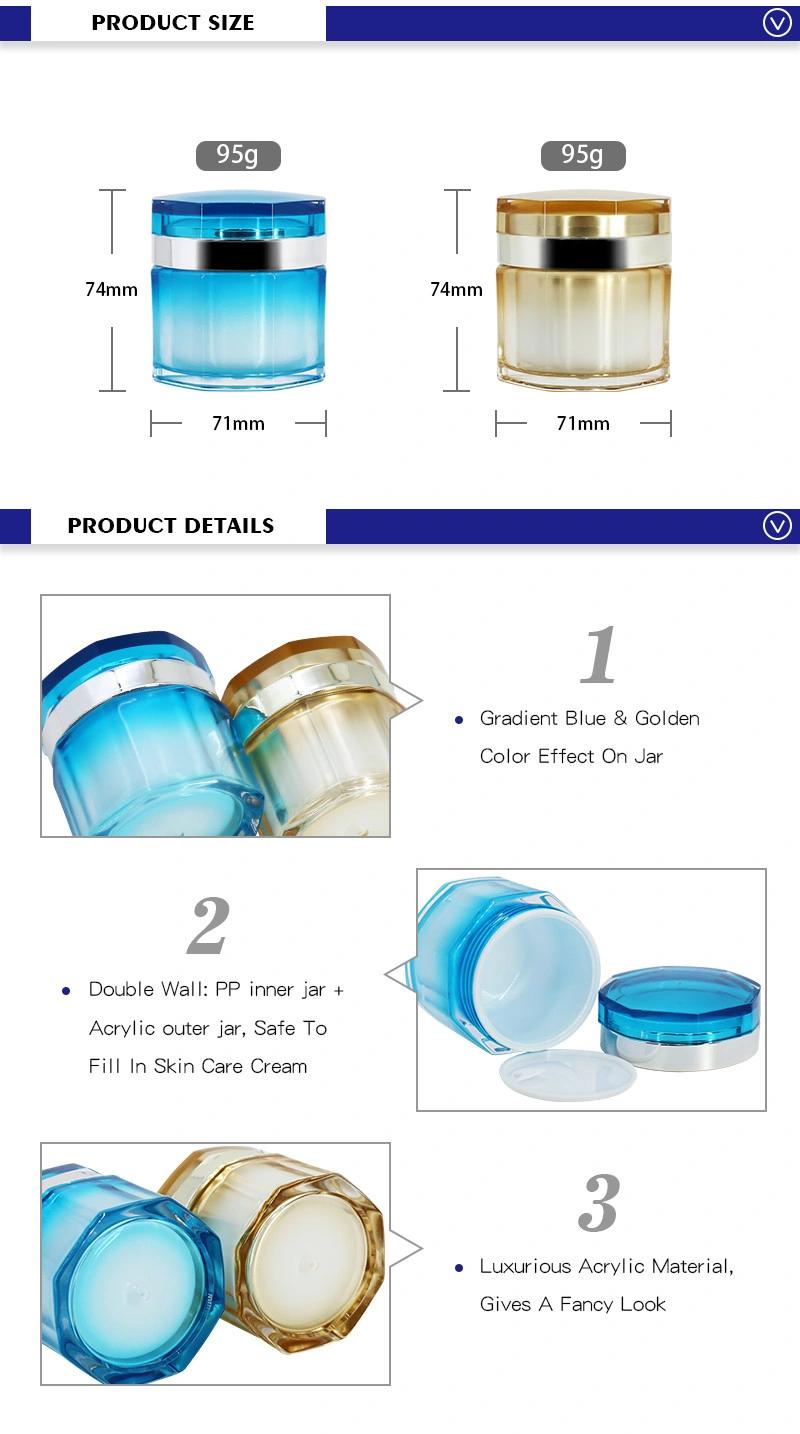 Modern Unique Acrylic 95g 3.16 Oz Hand Face Cream Cosmetic Containers