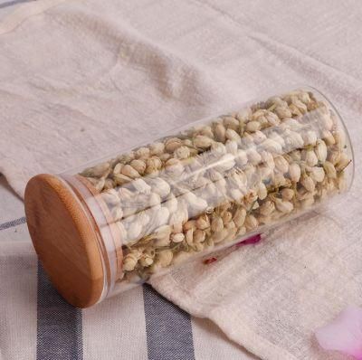 900ml 1200mlclear Glass Container Food Storage Jar with Bamboo Lids