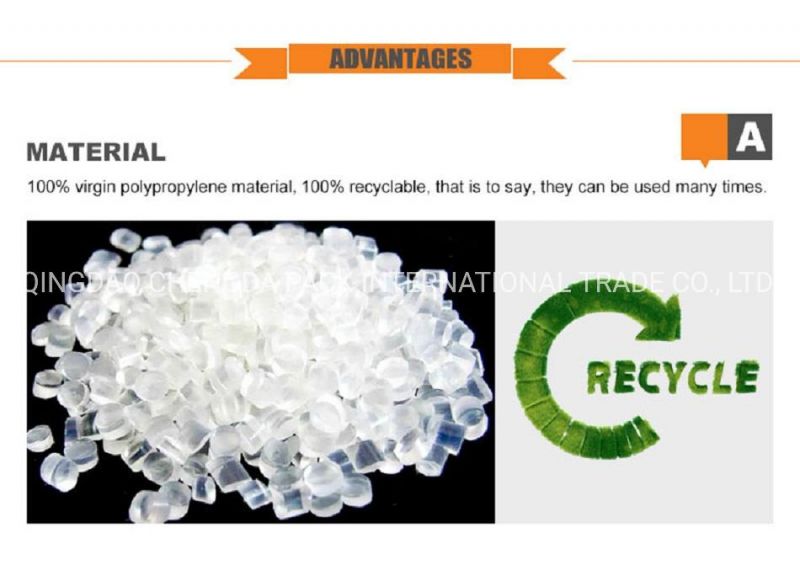 Green Color 50kg Construction Waste Sand Feed Recycled Polypropylene PP Woven Bags for Packaging