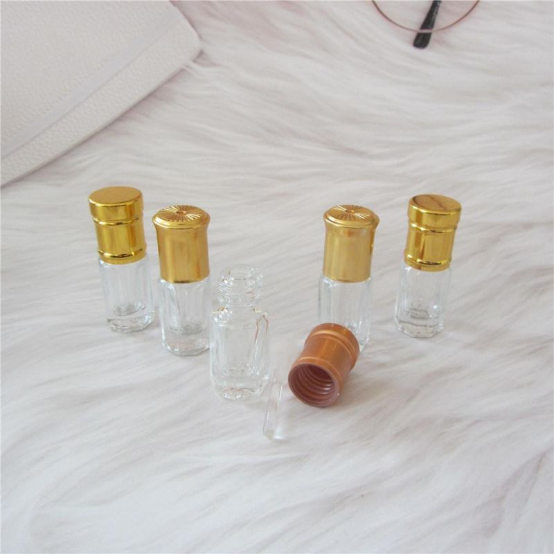 3ml 6ml 12ml Essential Oil Attar Bottle with Metal Cap