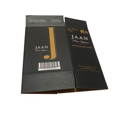 Custom Logo Printed Corrugated Rigid Folding Glass Bottle Paper Packing Packaging Carton