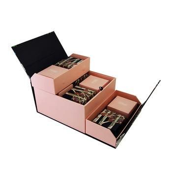 Custom Top Quality Large 3 Layer Luxury Magnetic Paper Gift Packaging Box