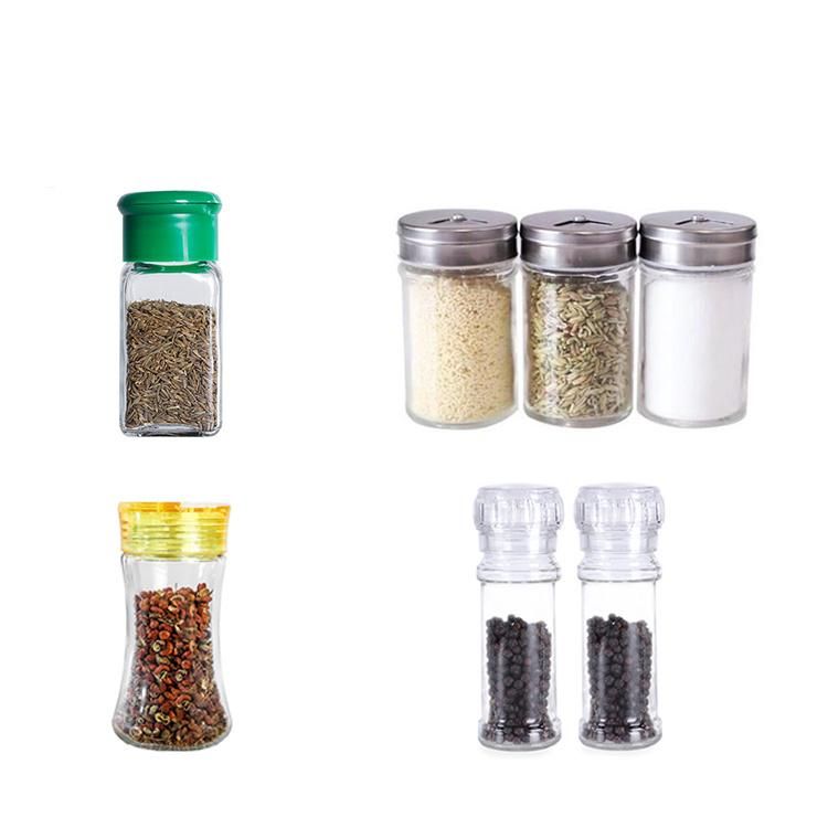 80ml Square Empty Pepper Salt Glass Bottle Glass Shaker