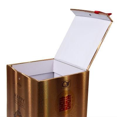Firstsail Supplier Gloss Lamination Custom Paper Corrugated Cardboard Wine Gift Box Carton