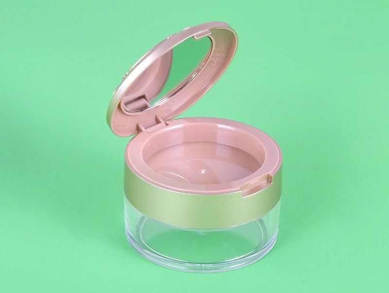 Wholesale Cream Foundation Loose Powder Unique Gold Cap Clear Body Cosmetic Plastic Jar