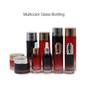 120ml/100ml/30ml/50g Gradient Color Glass Lotion Bottle Cosmetic Packaging