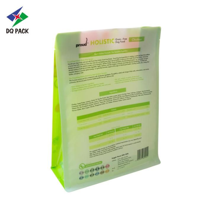 Dq Pack Pet Food Packaging Quad Seal Flat Bottom Bag