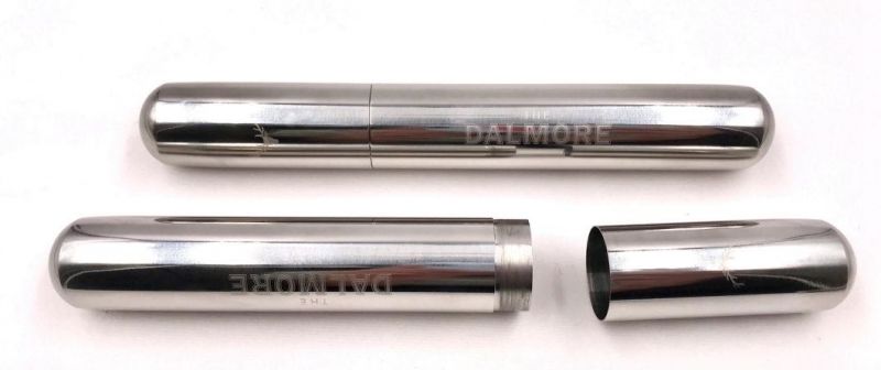 Custom 100% Stainless Steel Cigar Tube for Temporary Storage